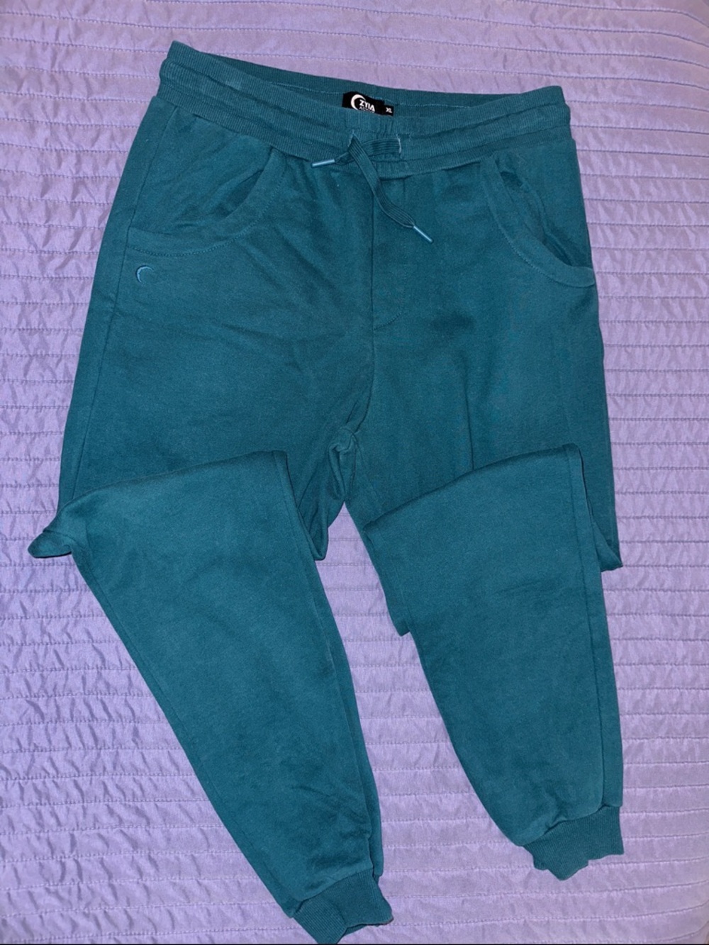 Teal Women's Jogger Sweatpants with Drawstring Waist